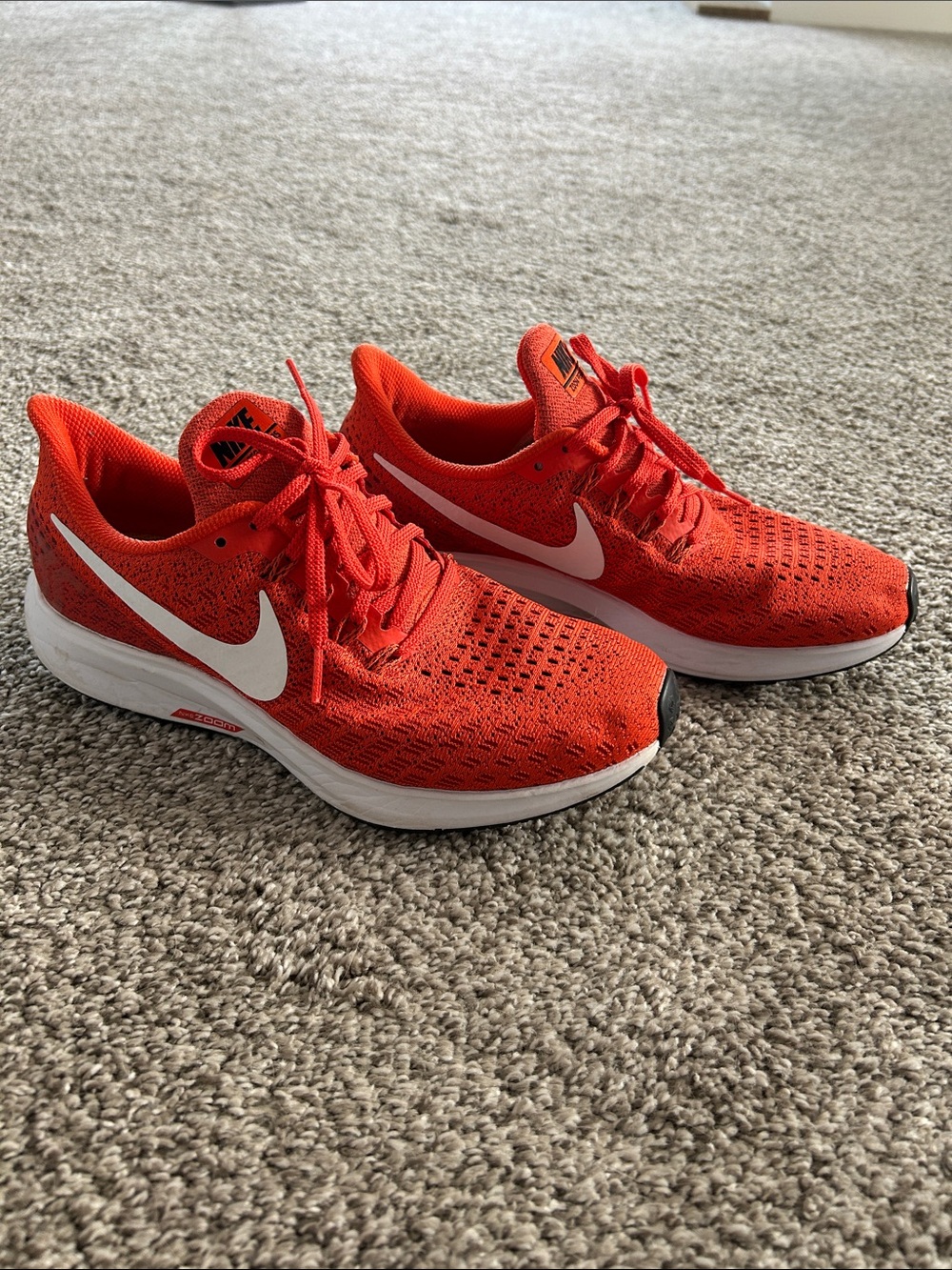 Nike Women’s Bright Orange Running Sneakers with White Swoosh
